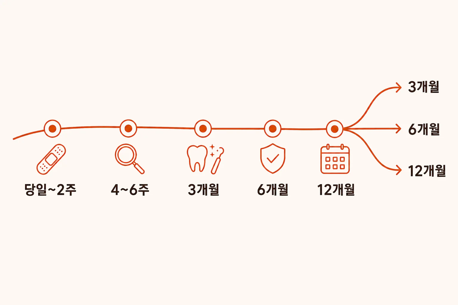잇몸치료 후 관리 1년 계획 | 3개월·6개월·12개월 언제 뭘 확인하나 | 파주 서울이고운치과 내용을 설명하는 치과 진료 이미지