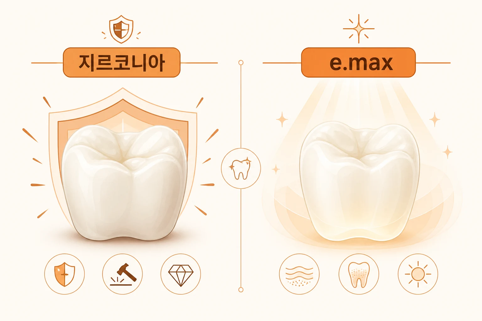 어금니 크라운, 지르코니아와 e.max 중 무엇을 고를까 | 파주 서울이고운치과 내용을 설명하는 치과 진료 이미지
